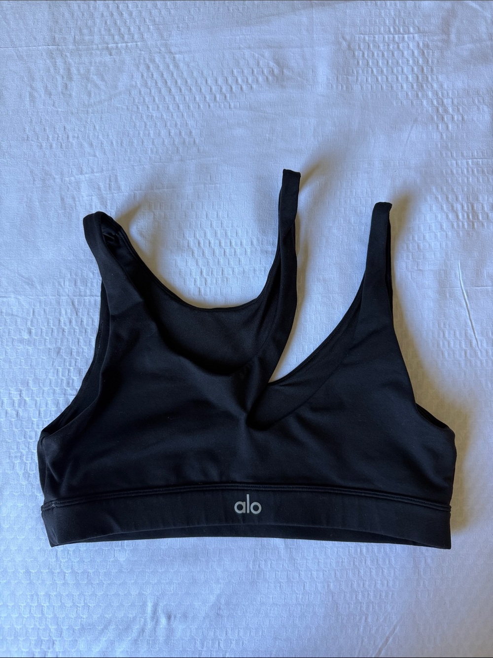 ALO Yoga Black Minimalist Scoop Sports Bra